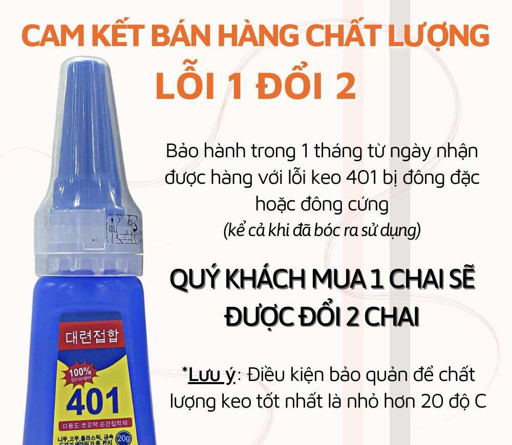 Keo 401 Gắn Móng Siêu Chắc Siêu Bền