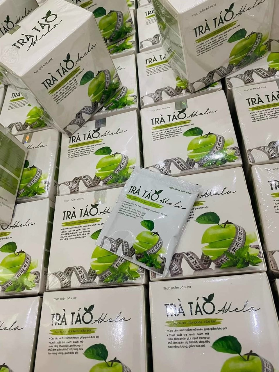 TRÀ TÁO XANH ADELA MẪU MỚI NHẤT TAN MỠ AN TOÀN XUỐNG CÂN NHƯ Ý