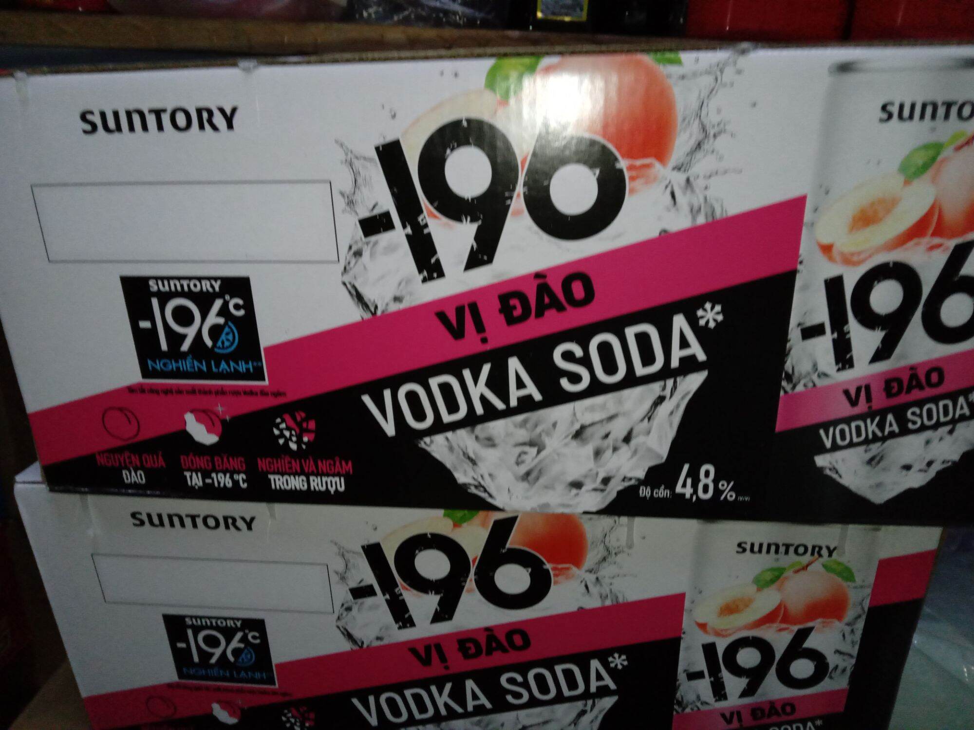 Vodka soda vị đào  thùng 24 lon 330ml