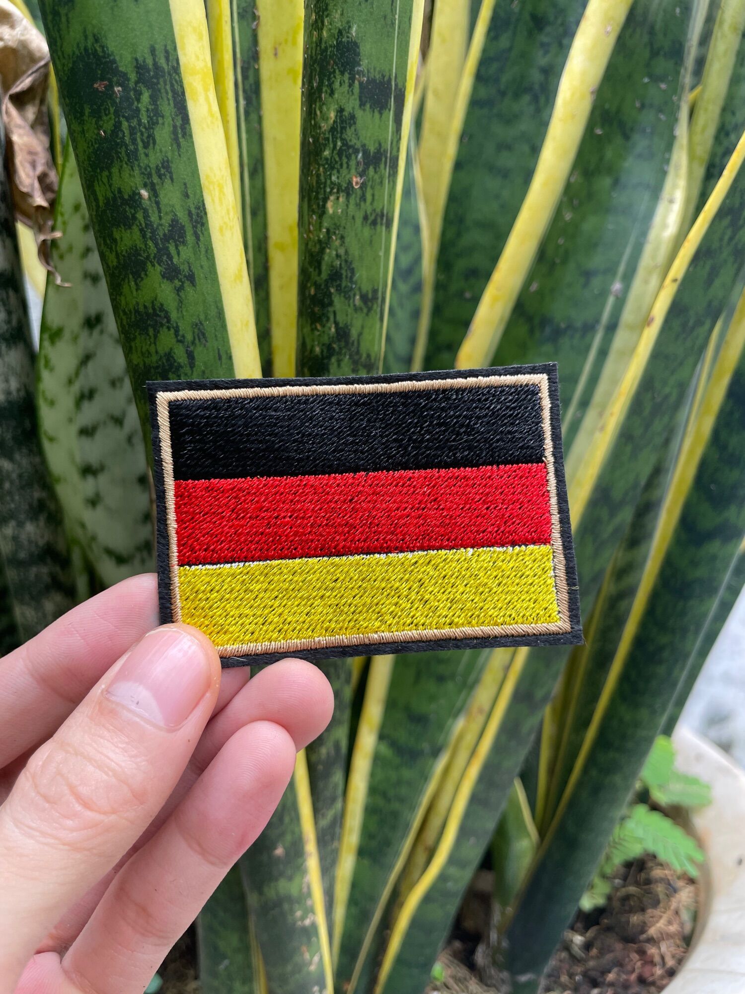Sticker Patch thêu dán ủi Lá cờ Đức, sticker cờ quốc kỳ các nước, patch thêu quần áo