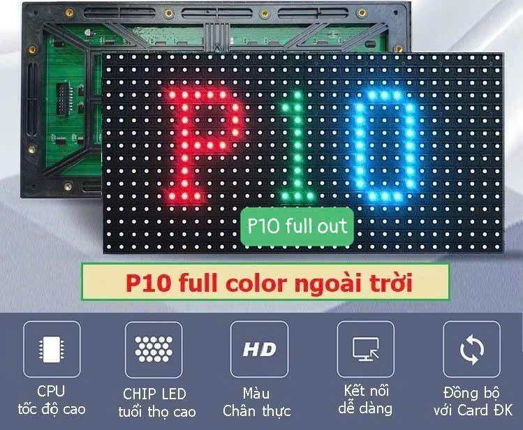 Thanh lý Led Module P10 Full Out 4S 3535 LLR Full Màu ngoài trời