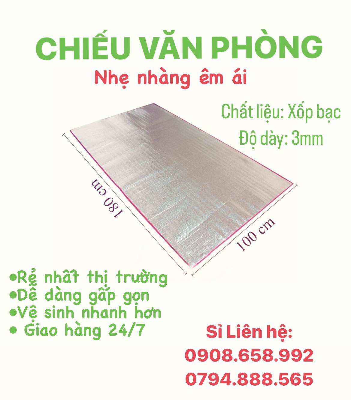 Combo 3 món ngủ văn phòng Chiếu + Gối + Bịt mắt ( Có túi đựng)