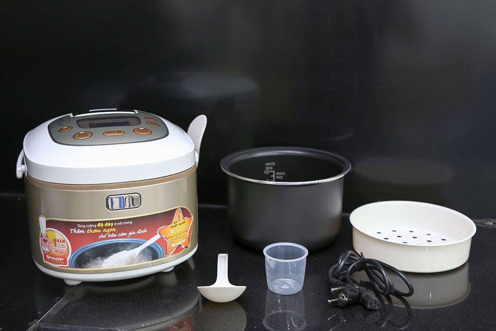 Nồi cơm điện tử Sharp 1.8 lít KS-TH18-GL - [HÀNG CHÍNH HÃNG BẢO HÀNH 12 THÁNG]
