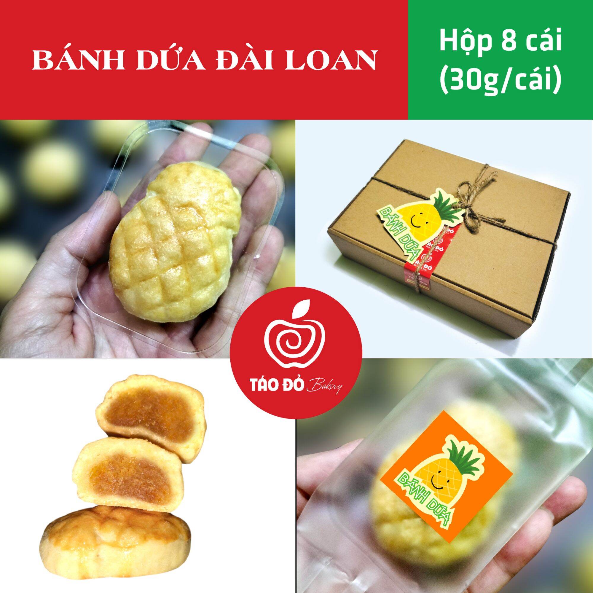 Bánh dứa đài loan - hộp 8 cái