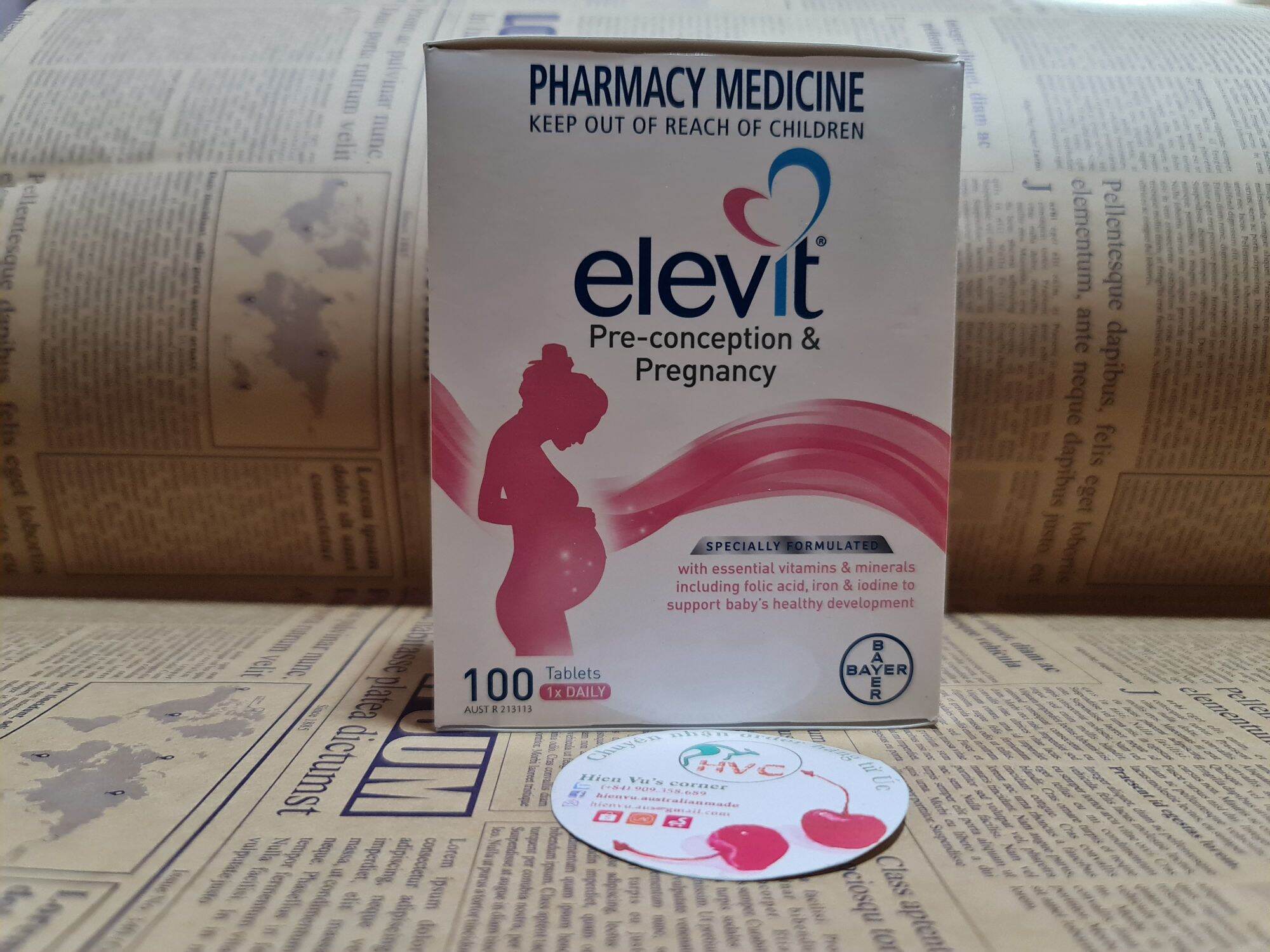 Elevit 100 viên hồng