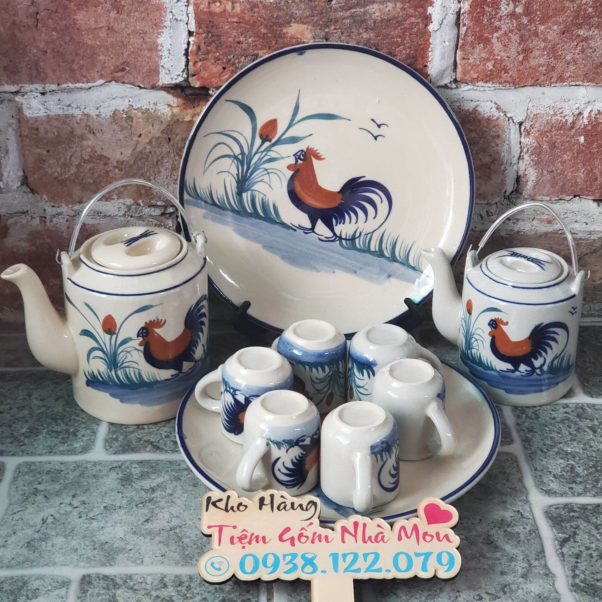 BỘ BÌNH TRÀ CON GÀ 🐓ĐẤT NUNG CAO LANH 100% THỦ CÔNG CAO CẤP