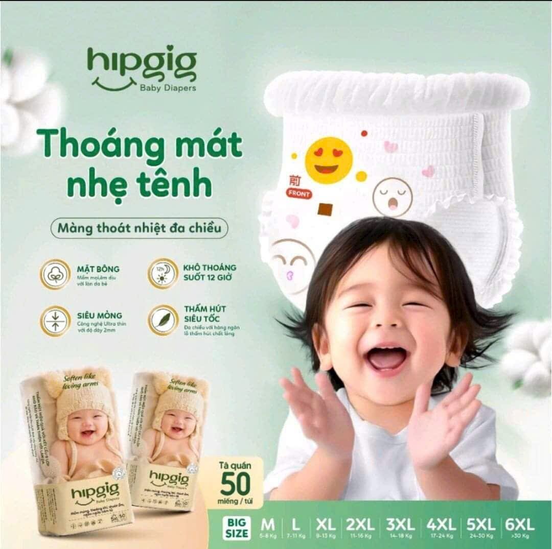 (50 MIẾNG) BỈM QUẦN HIPGIG BAO BÌ CÔNG TY, PHÔM BO MÔNG MỀM MỎNG, SIZE M ĐẾN 6XL 50 MIẾNG