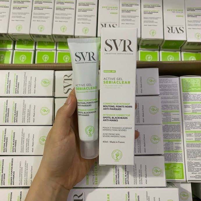 kem dưỡng ẩm giảm dầu mụn SVR Sebiaclear Active gel
