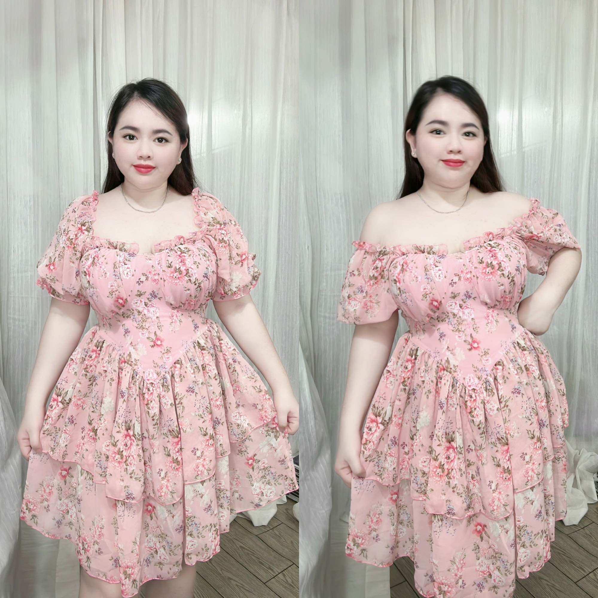 [Bigsize 60-85kg] Đầm cúp ngực tay ngắn (kèm 1 lót quần rời y hình)