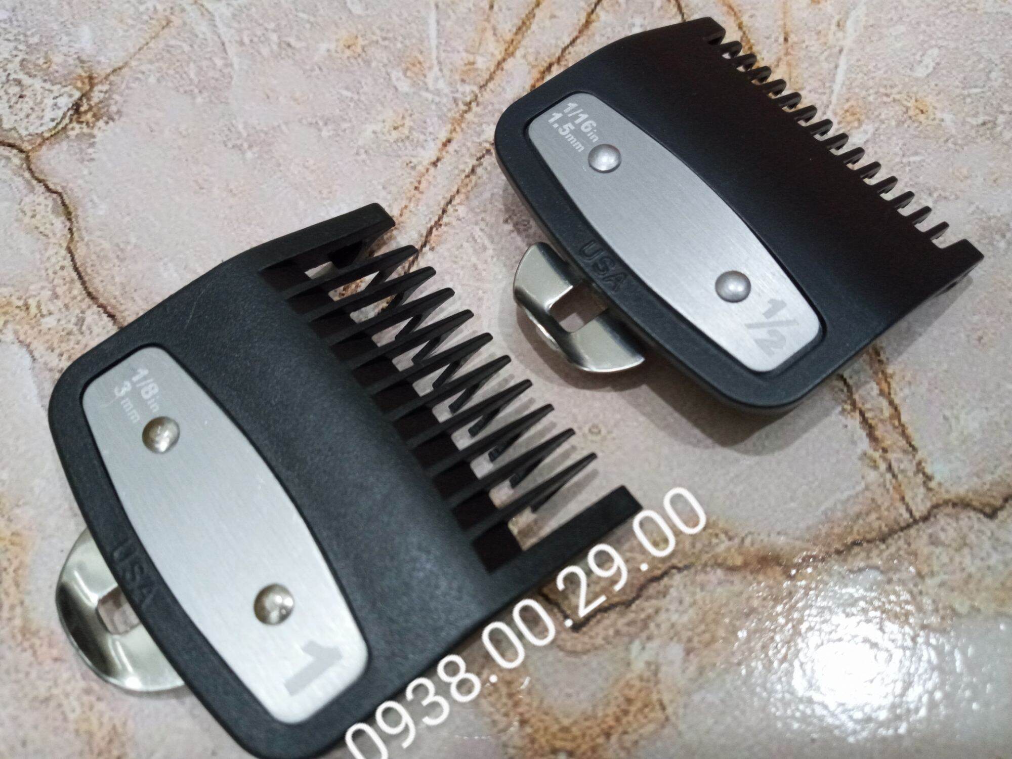 Cữ Thép USA 1.5mm và 3mm Loại Tốt, Bộ 2 Cữ Thép Cho Tông Đơ Wahl, Kemei, Surker. (Ảnh thật). 