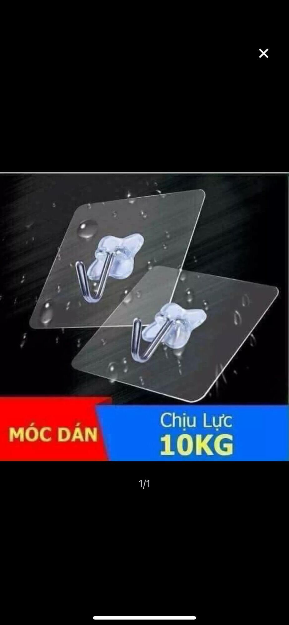 Set 10 móc dán tường trong suốt chịu lực tốt
