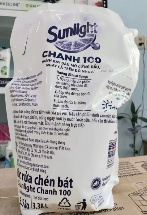 Nước rửa chén sunlight túi