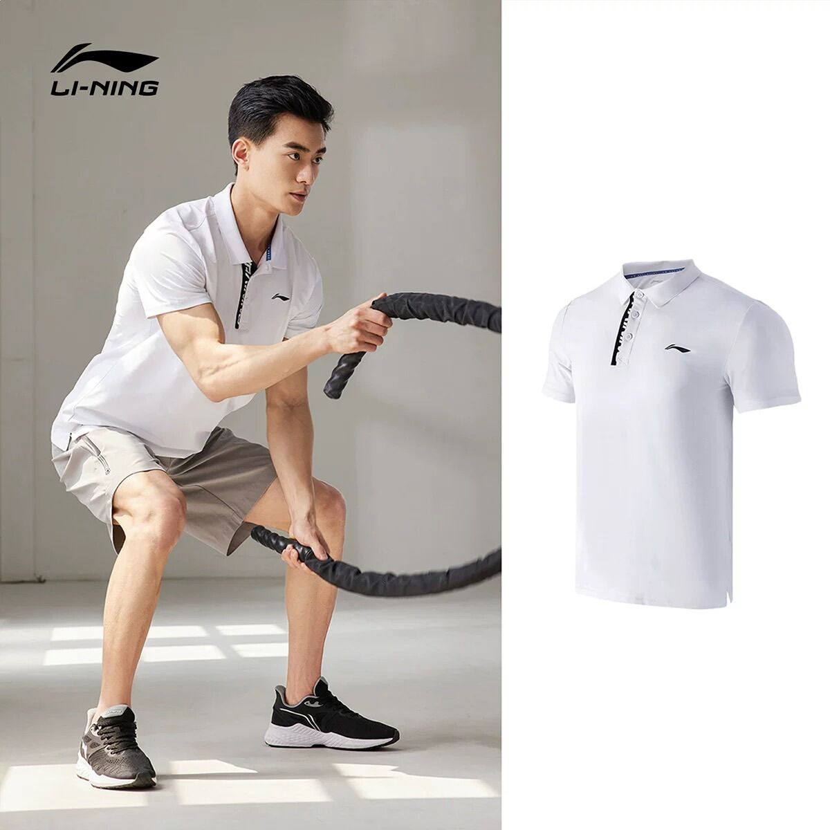 Áo polo thể thao nam Lining APLR007