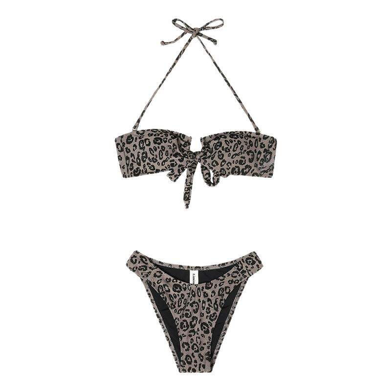 Limone High-End Leopard Print Bikini Top Sexy Pure Desire Swimming Suit Beautiful Two-Piece Swimsuit for Beach Thermal Spa Giá  1,524,000 Đồng*Miễn phí vận chuyển