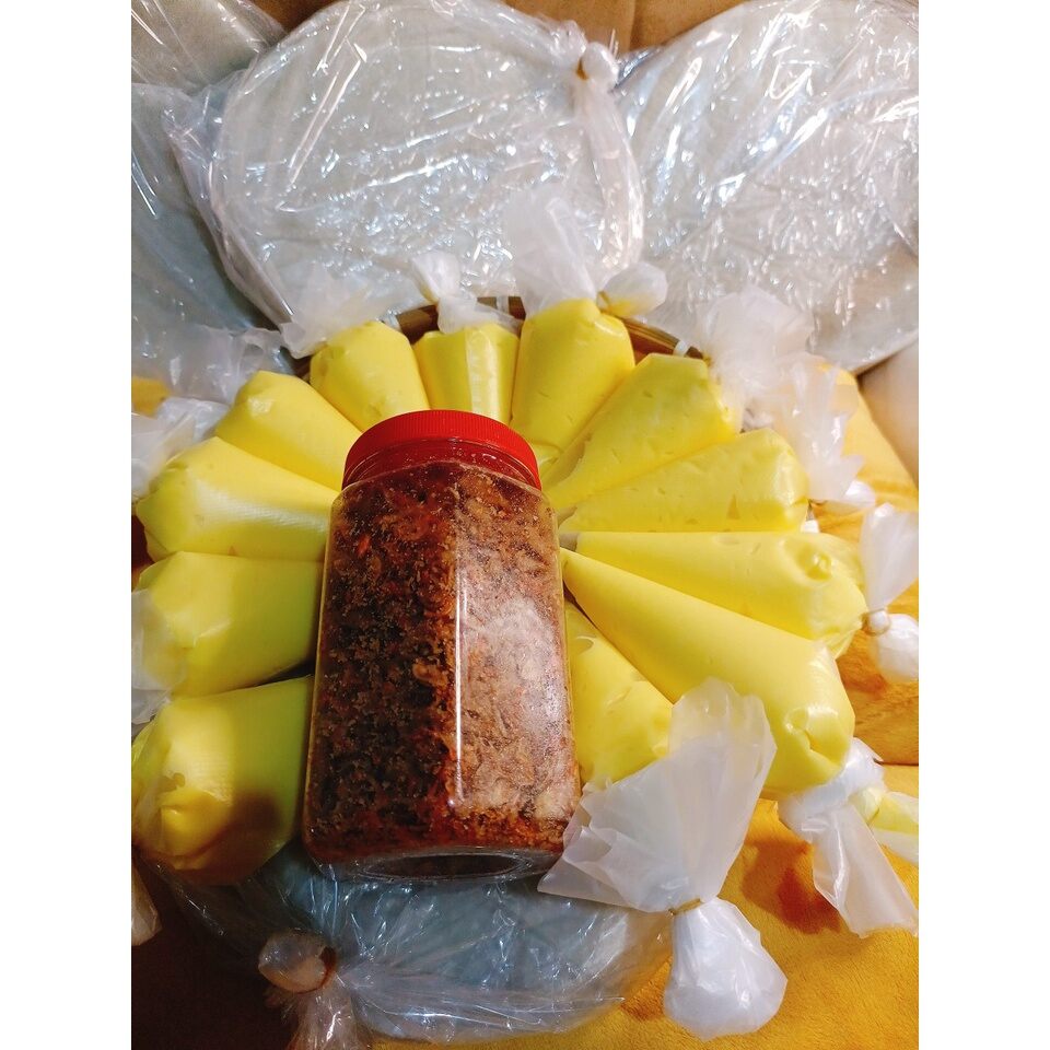TẶNG (BƠ HỘT GÀ)Combo Bánh Tráng Phơi Sương, Ruốc Hành Phi tặng Bơ