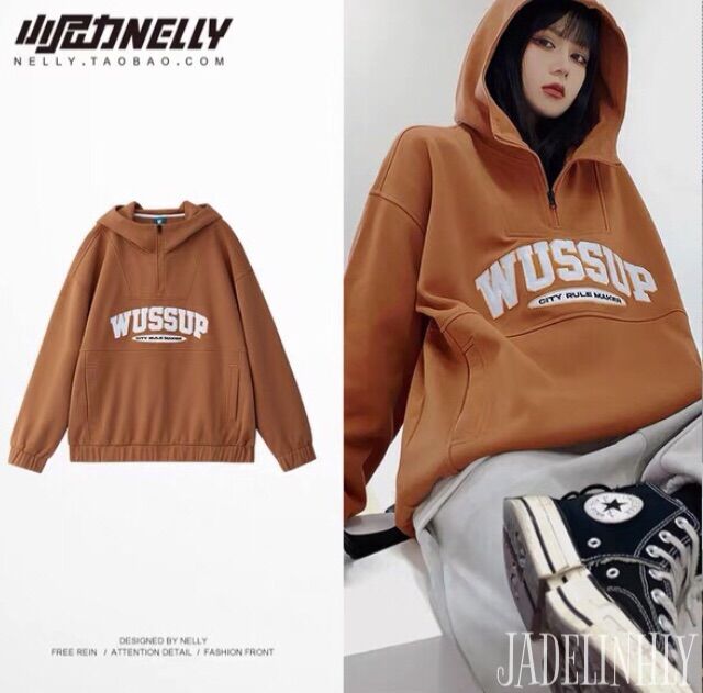 Áo hoodie nelly chất dày dặn wussup wh002