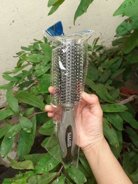 Lược tròn chải tóc xoăn,tóc uốn SaLon (Màu xám)