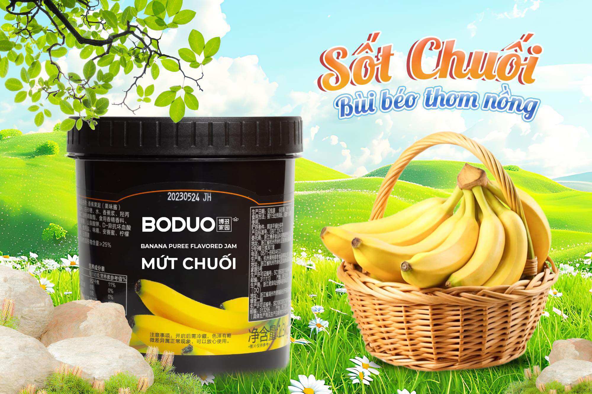 Mứt chuối Boduo hộp 1,3kg