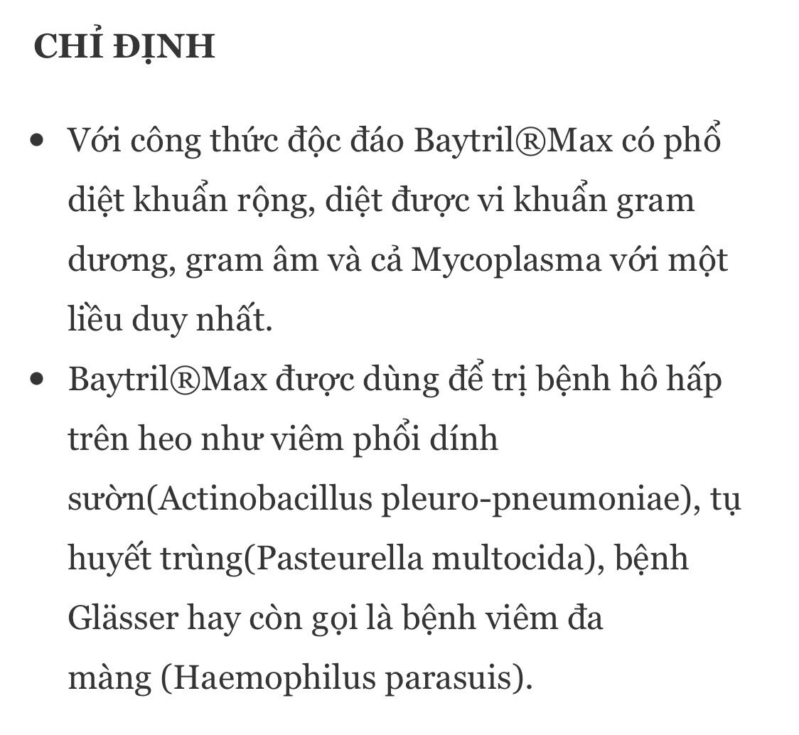 10 ml Batril Max 10% rút lẻ chung dùng trong thú y.