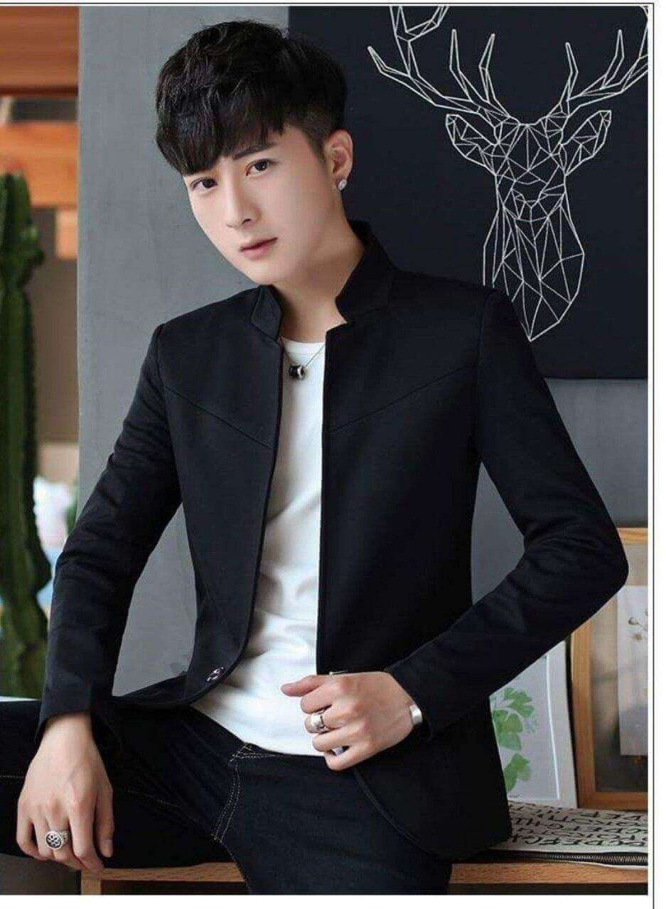 Áo vest nam cổ trụ thời trang phong cách hàn quốc lịch lãm