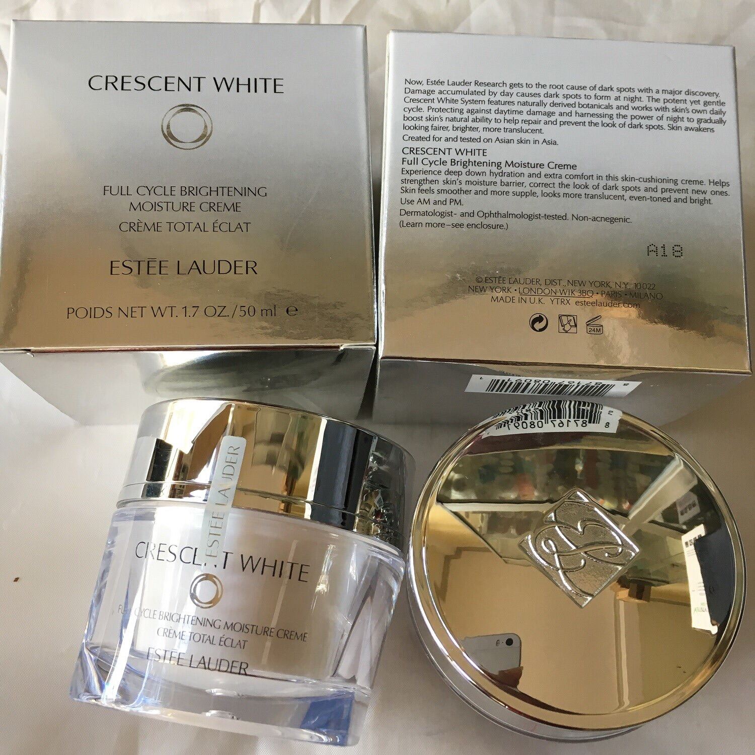 [Date Mới] Kem Dưỡng Trắng Da Mờ Thâm Sạm Nám Vết Thâm Ban Ngày Estée Lauder Crescent White Full Cycle Brightening Day Crème 50Ml