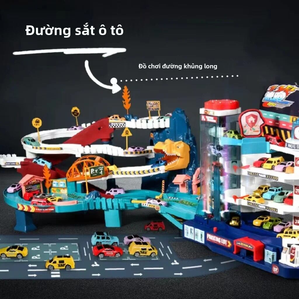 Chủ Đề Khủng Long Điện Đường Sắt Ô Tô Đồ Chơi Dành Cho Trẻ Em Tương Tác Bãi Đậu Xe Phiêu Lưu Đua Cơ Khí Xây Dựng Bộ Tuổi 4-12