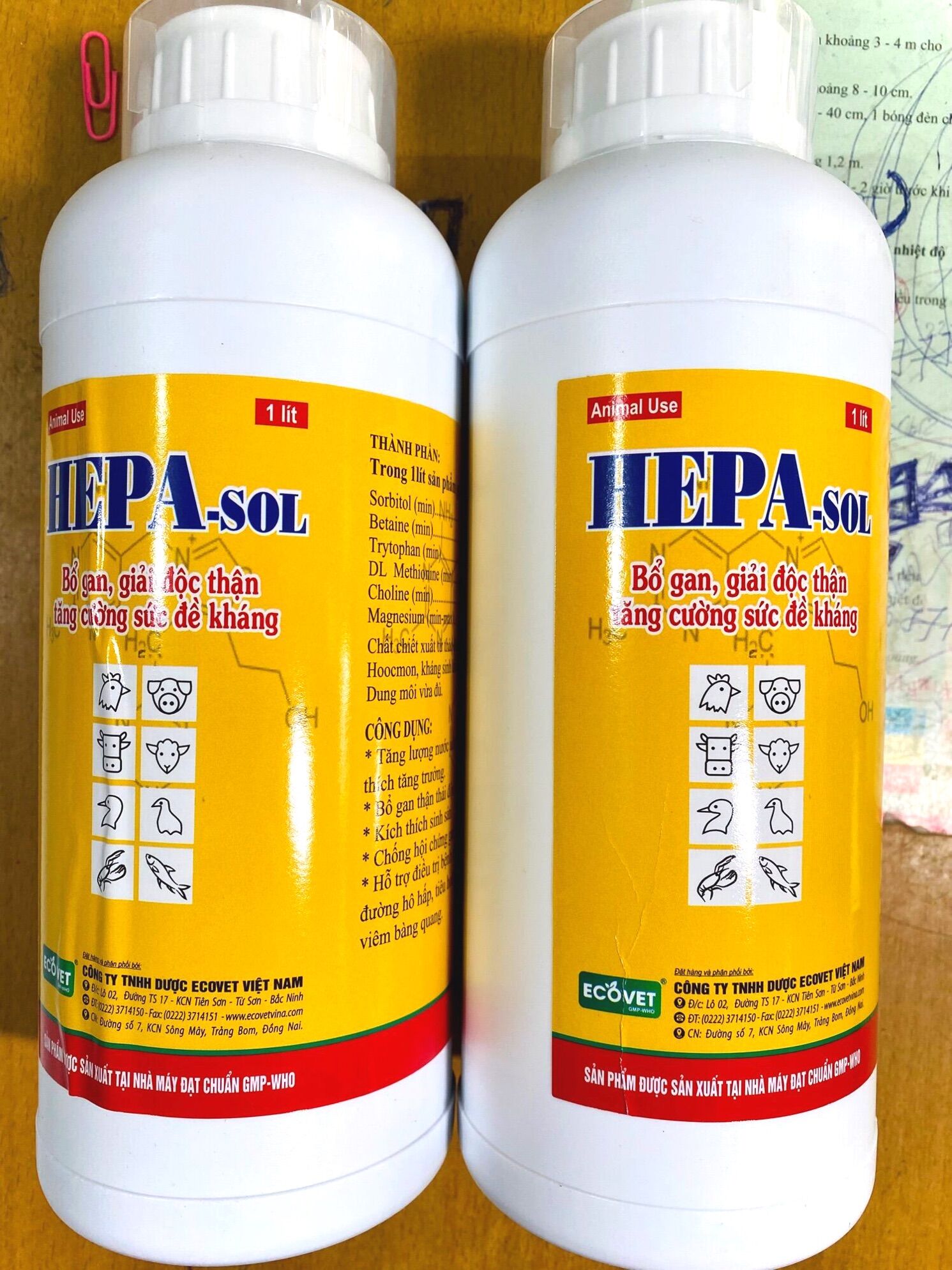 Hepasol Bổ gan, giải độc, tăng sức đề kháng dùng trong Thú Y