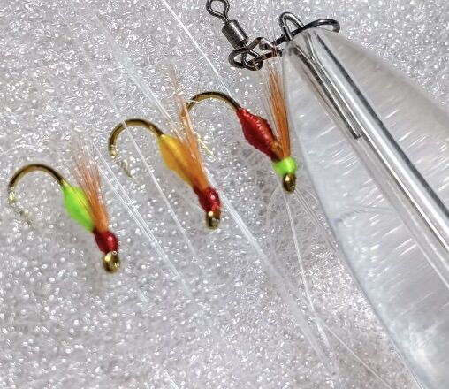 Thẻo 3 mồi bọ câu lure cá mương