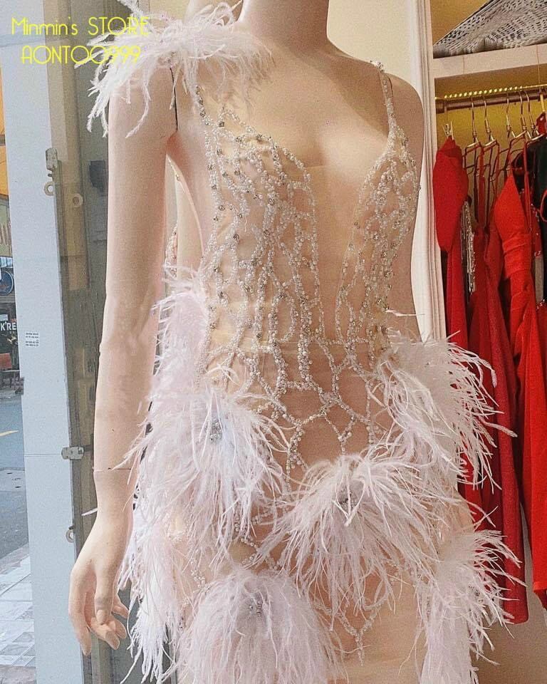 Đầm body đính lông cao cấp
