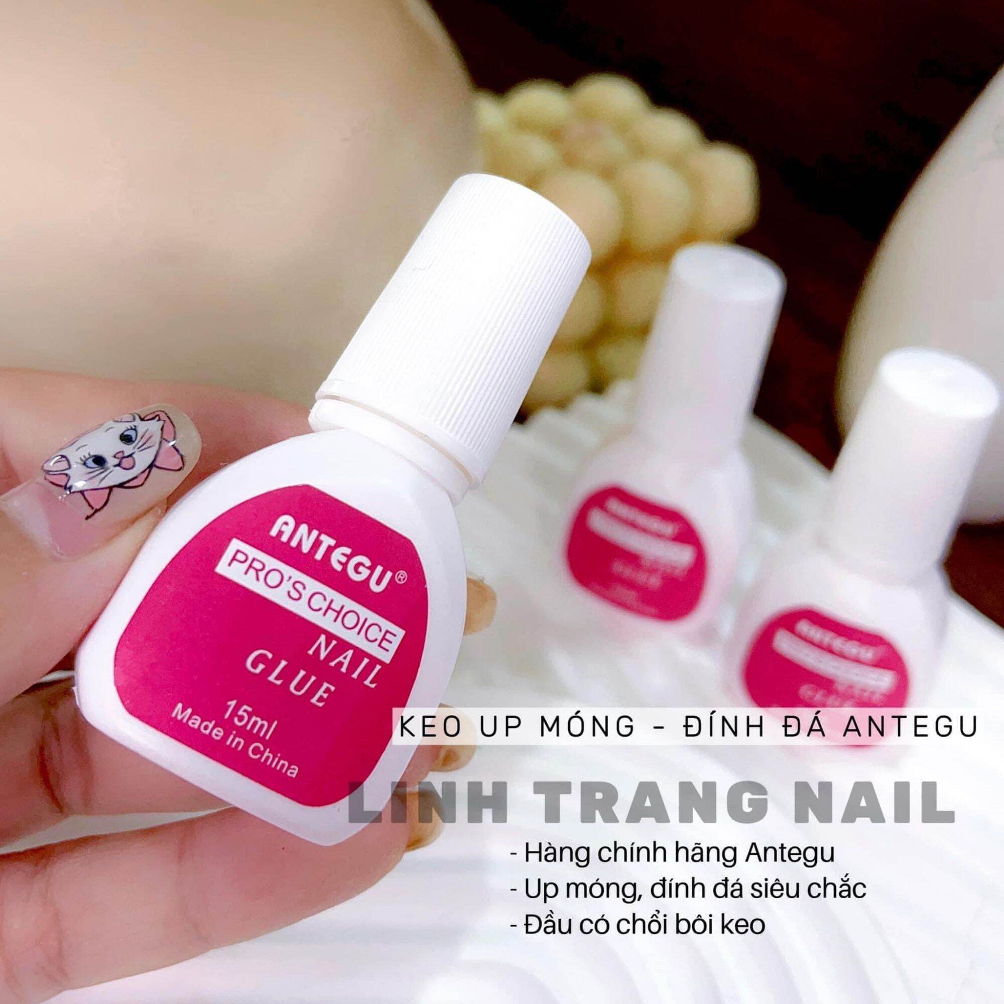 Nước tan keo tháo móng úp tháo đá & Keo đính đá siêu bền chắc Antegu