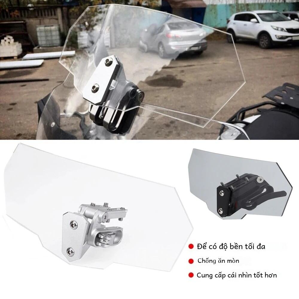 Đa Năng Có Thể Điều Chỉnh Kính Chắn Gió Xe Máy Trong Suốt Chắn Gió Cho Kawasaki Bmw Ducati Honda Benelli Triumph Yamaha