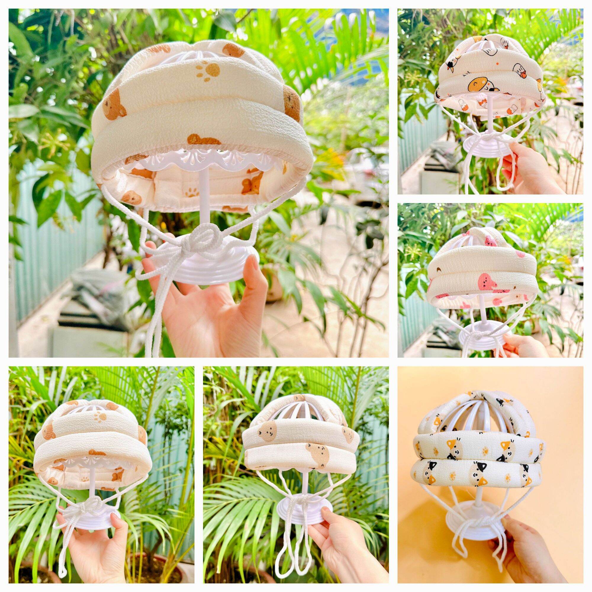 Mũ bảo hiểm bảo vệ đầu cho bé tập bò tập đi chống và đập nón bảo vệ đầu bé tập bò siêu nhẹ