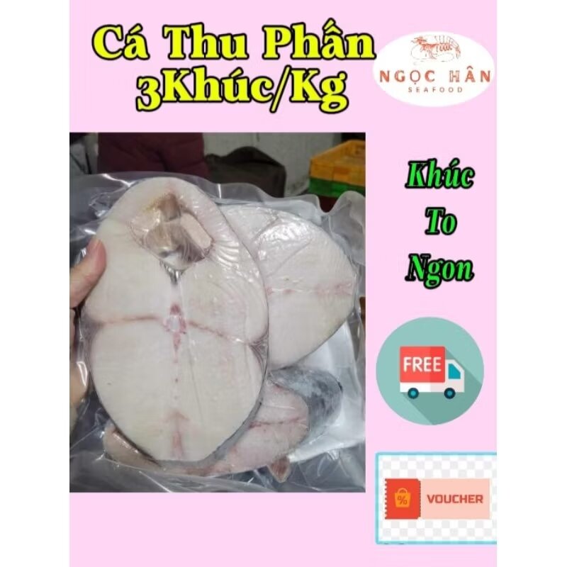 [Chỉ Ship Miền Bắc Đến Hà Tĩnh] Cá Thu Cắt Khúc 1Kg 3Khúc To Ngon Giàu Dinh Dưỡng