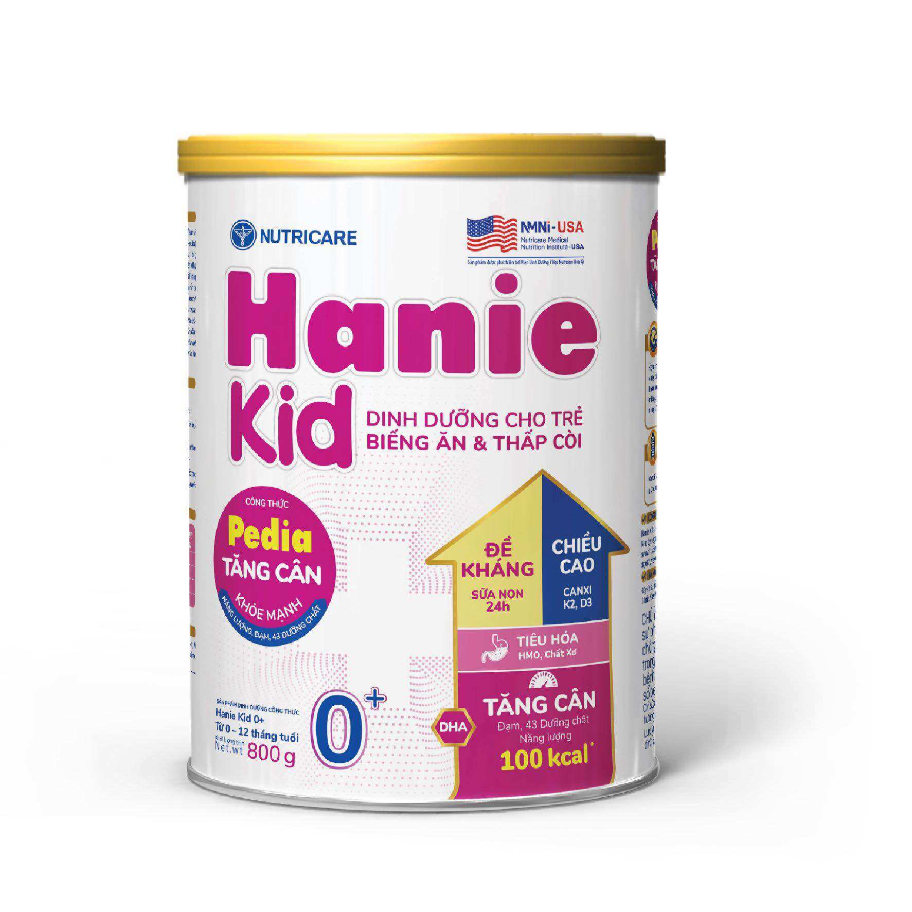 Sữa bột hanie kid 0+ lon 800g - date mới, mẫu mới