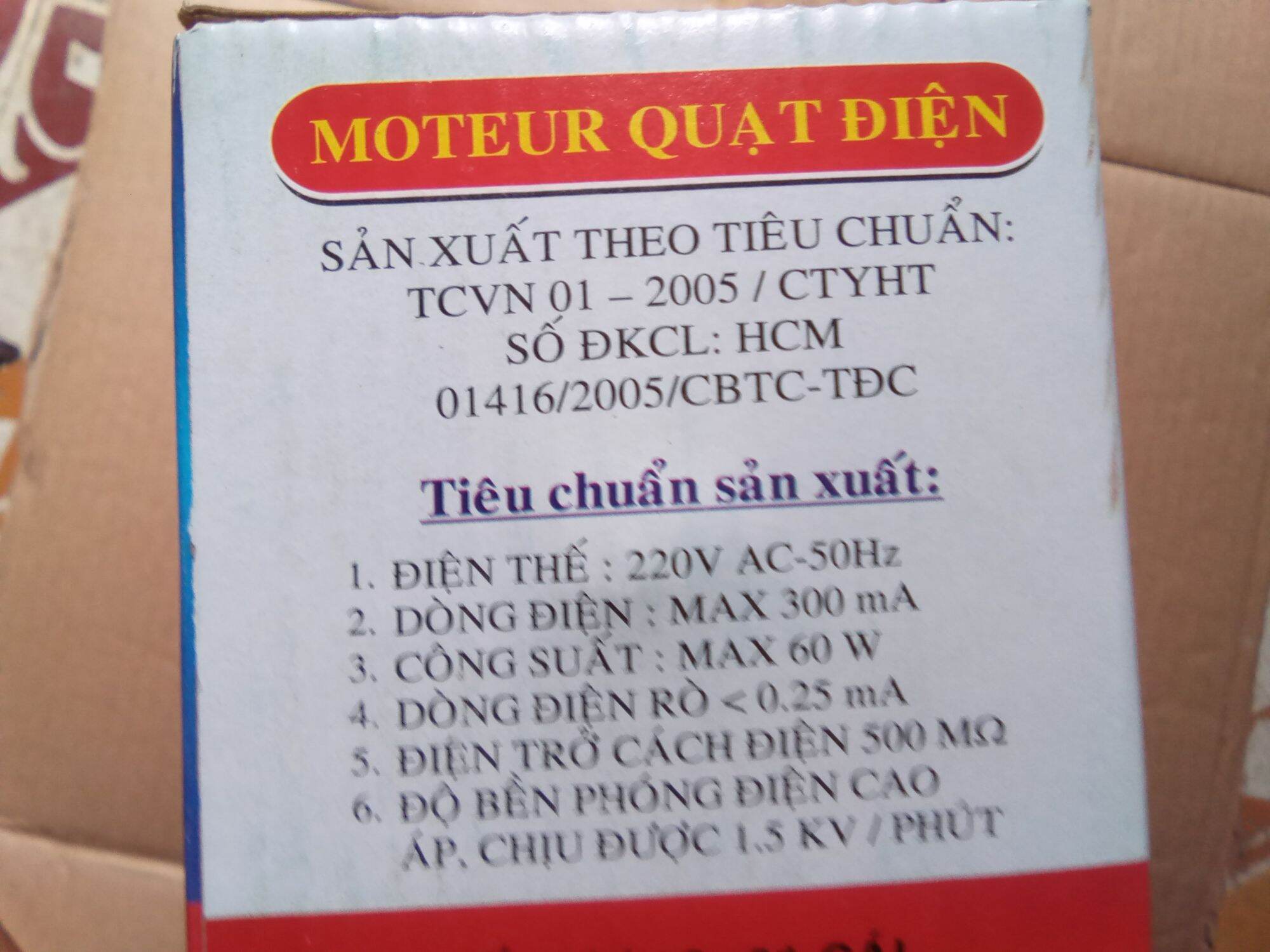 Mô tơ quạt Quốc Hưng 100% dây đồng