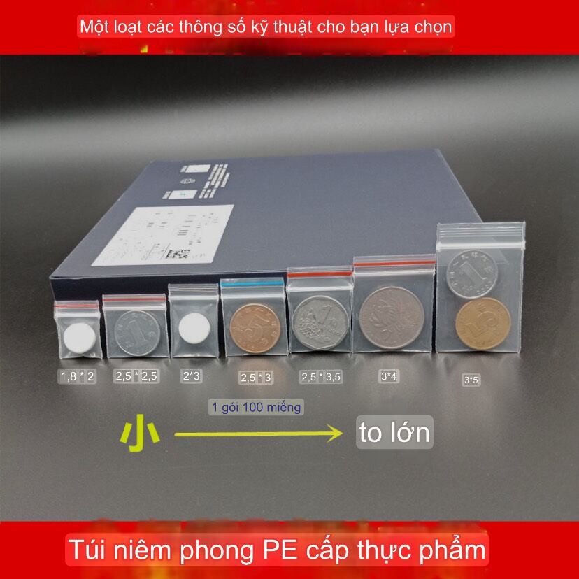 Túi Zip MiNi Đủ Size Đủ Kích Thước