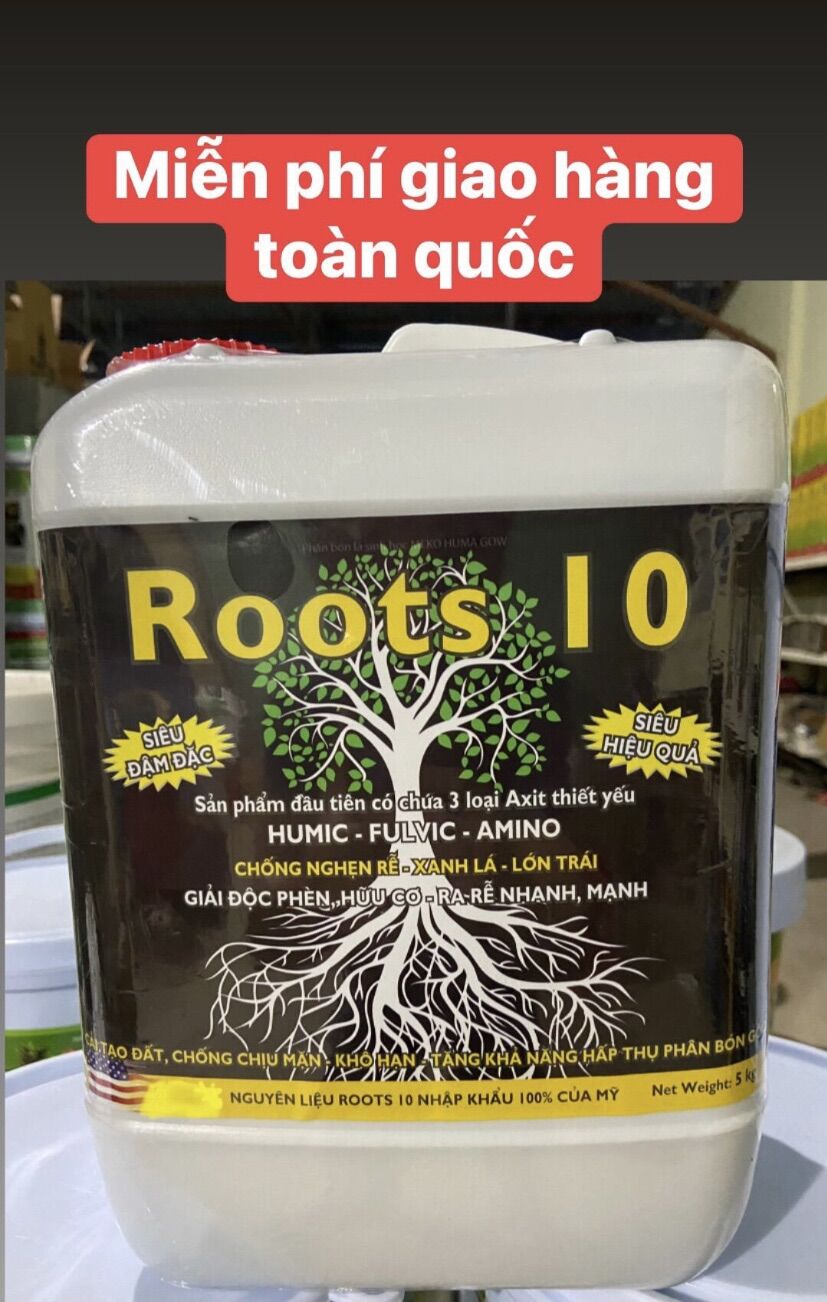 Phân bón siêu cải tạo đất, ra rễ cực mạnh ROOTS 10 (can 5 lít) nhập khẩu từ mỹ.