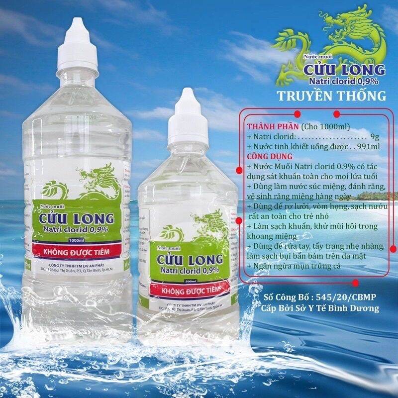Nước Muối Súc Miệng Cửa Long Chai 500ml