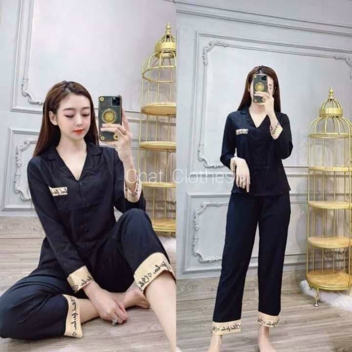 Combo 3 bộ pizama nữ tay dài quần dài y hình/ combo 3 bộ pizama chất phi bóng lụa hàn tay dài quần dài/ combo 3 bộ pizama trung niên/ combo 3 bộ pizama tiểu thư tay dài quần dài sale sock cửa hàng mới