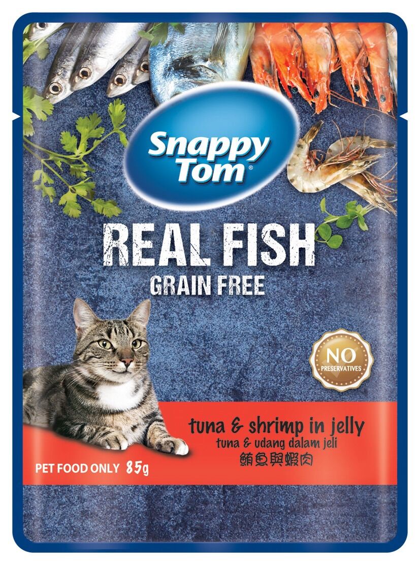 Thức ăn pate bịch Snappy Tom 85 gr đủ vị
