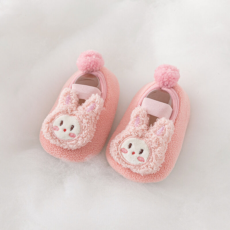 Ấm cho bé mùa đông hoạt hình giày tập đi đế mềm chống trơn trượt cho trẻ sơ sinh prewalker sơ sinh cũi mút giày đầu tiên xe tập đi