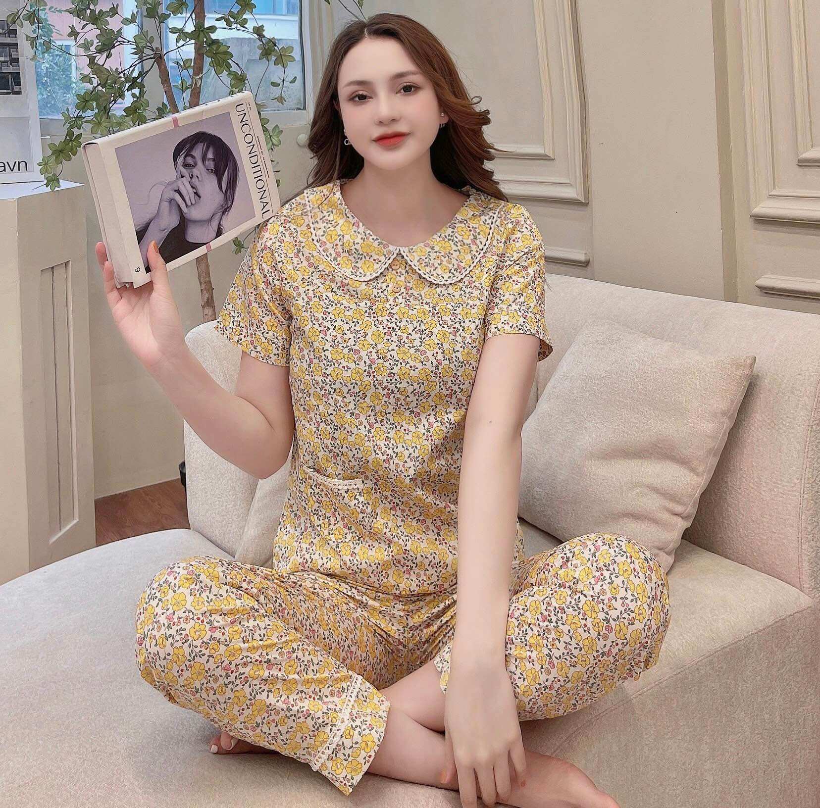 Đồ bộ nữ mặc nhà vải kate