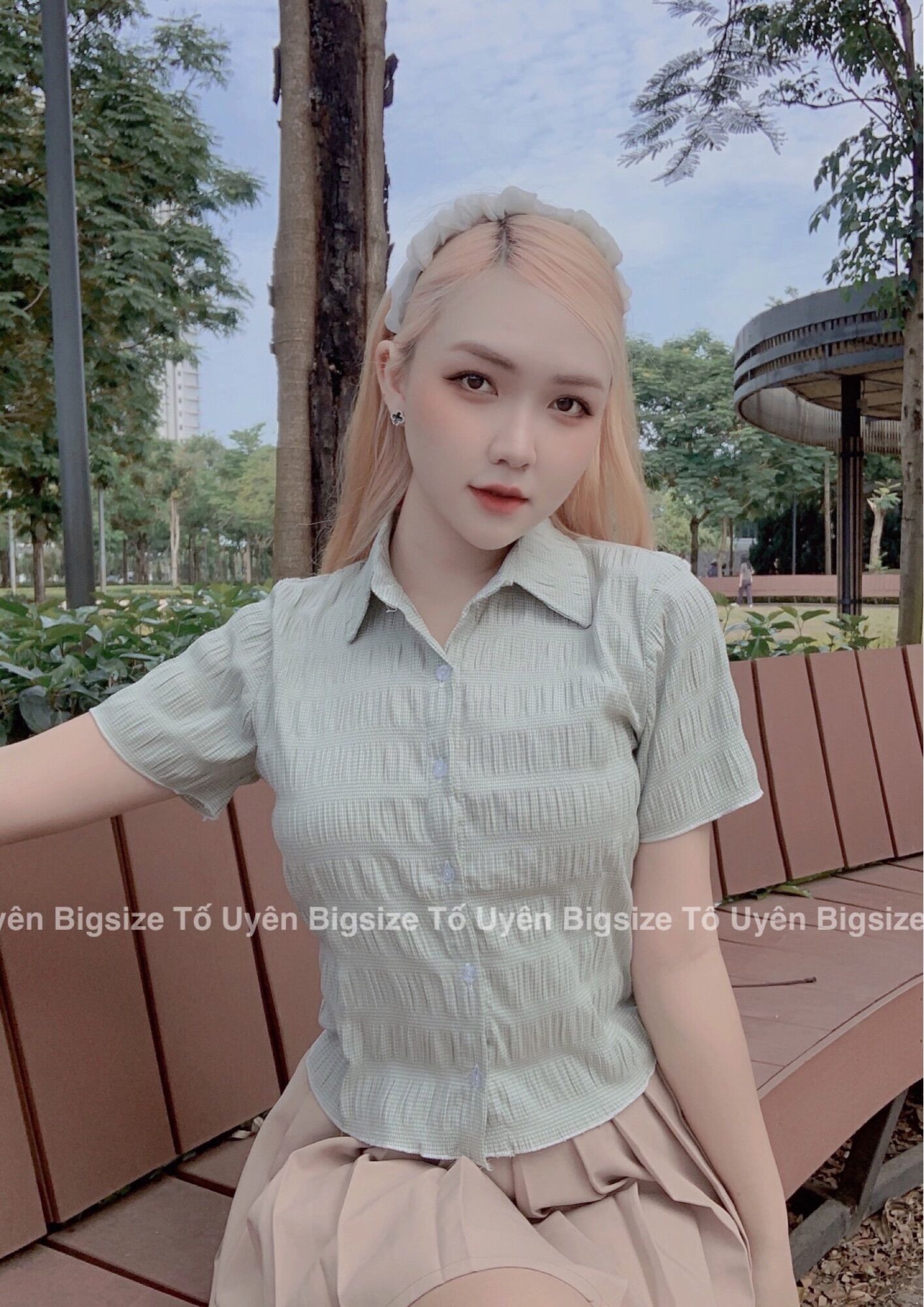 (T.U Bigsize 50-80kg) Áo Sơ Mi Nhăn Croptop Độc Lạ #22