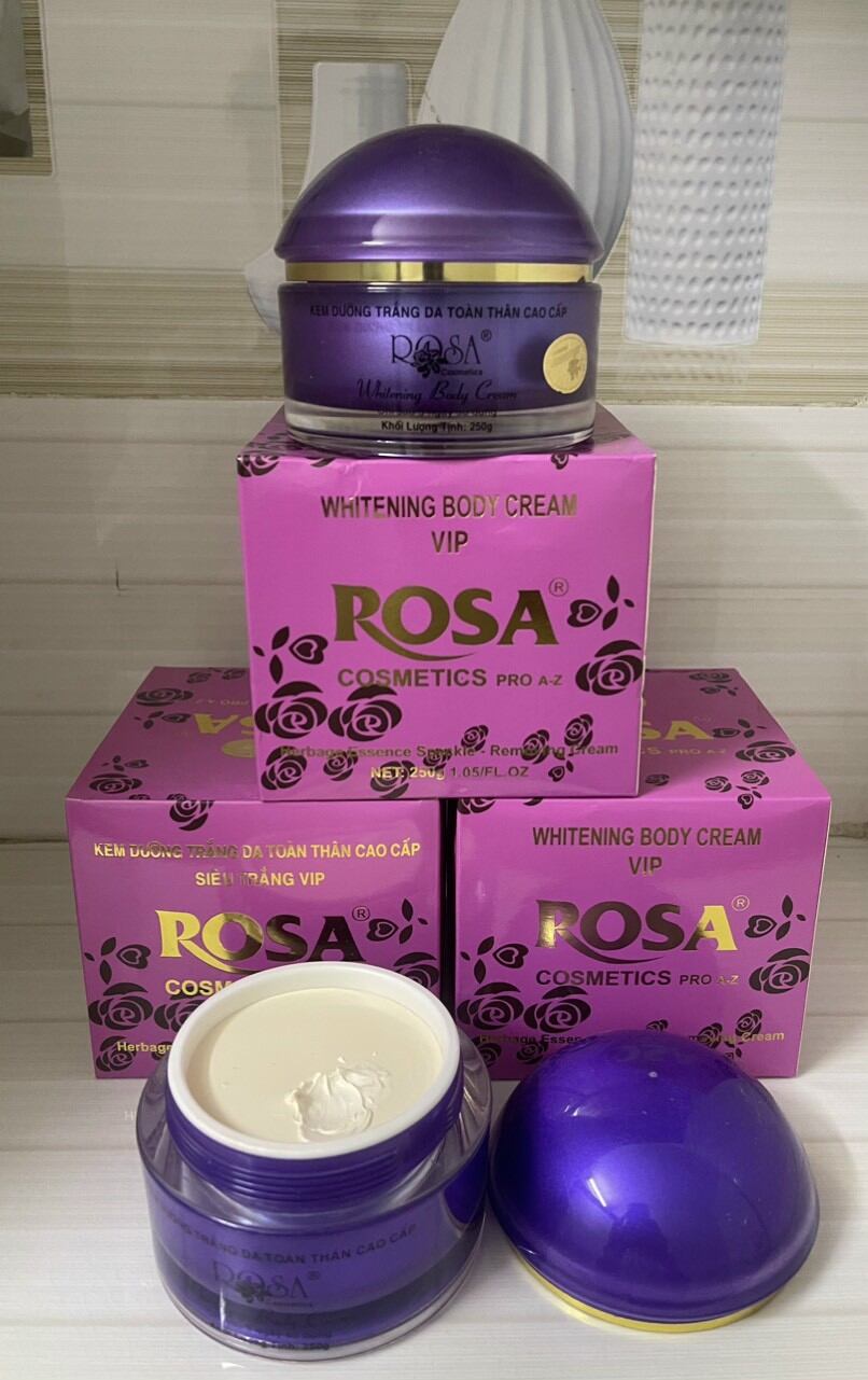 Kem body trắng da rosa tím 250g