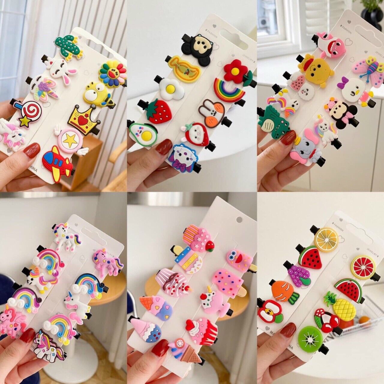 Set 10 kẹp mái nhựa cho bé