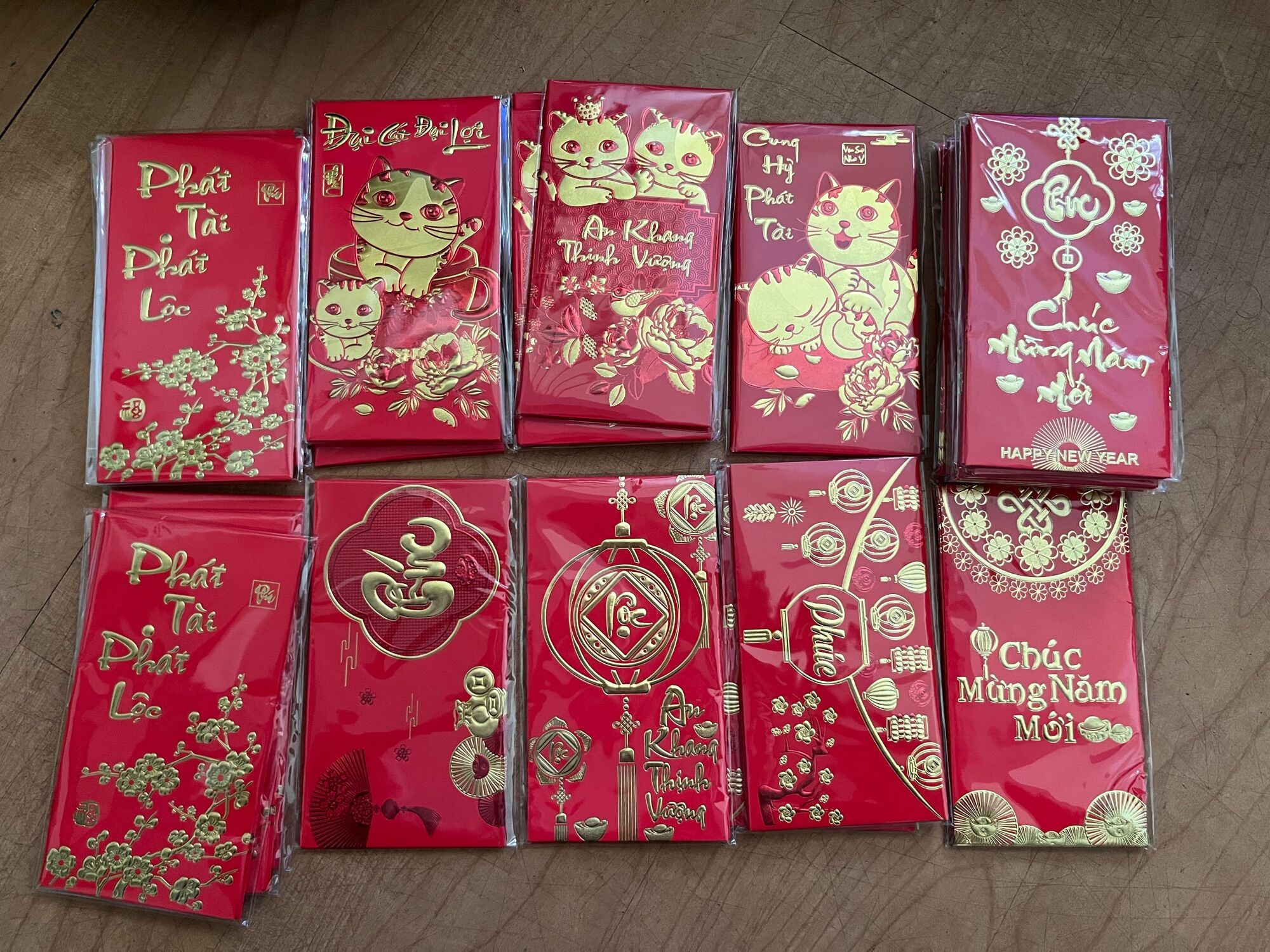 [HCM]Bao lì xì 1 xấp 6 cái (combo 10 xấp 60 cái)