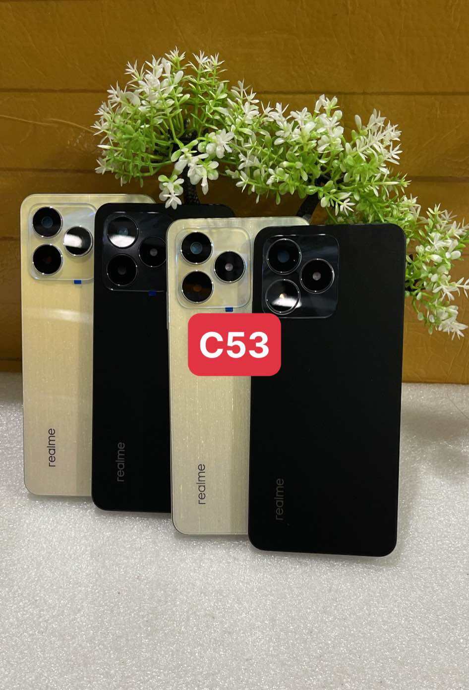 Vỏ Realme C53 full bộ có luôn kính camera sau với khay sim | vỏ thay thế điện thoại realme c53 hàng chuẩn giá tốt