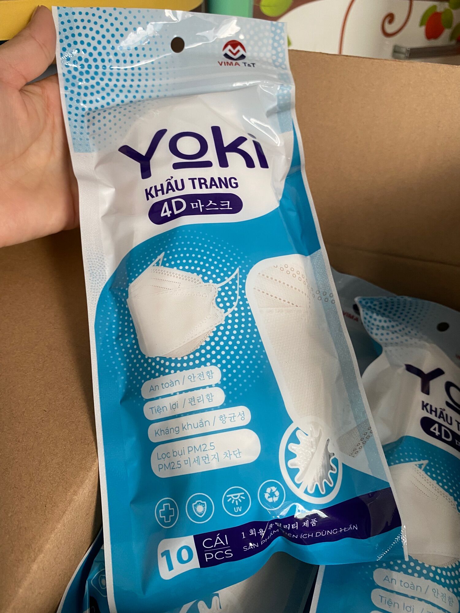 Combo 15 bịch (150 cái khẩu trang) Yoki kháng khuẩn giá sỉ