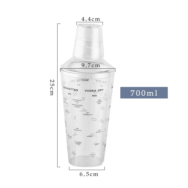 Cốc Boston Kiểu Hai Đoạn Đồ Pha Chế Rượu Cocktail Quầy Bar Cốc Shaker Nhựa Cốc Lắc Trà Sữa Cốc Lắc Có Chia Vạch