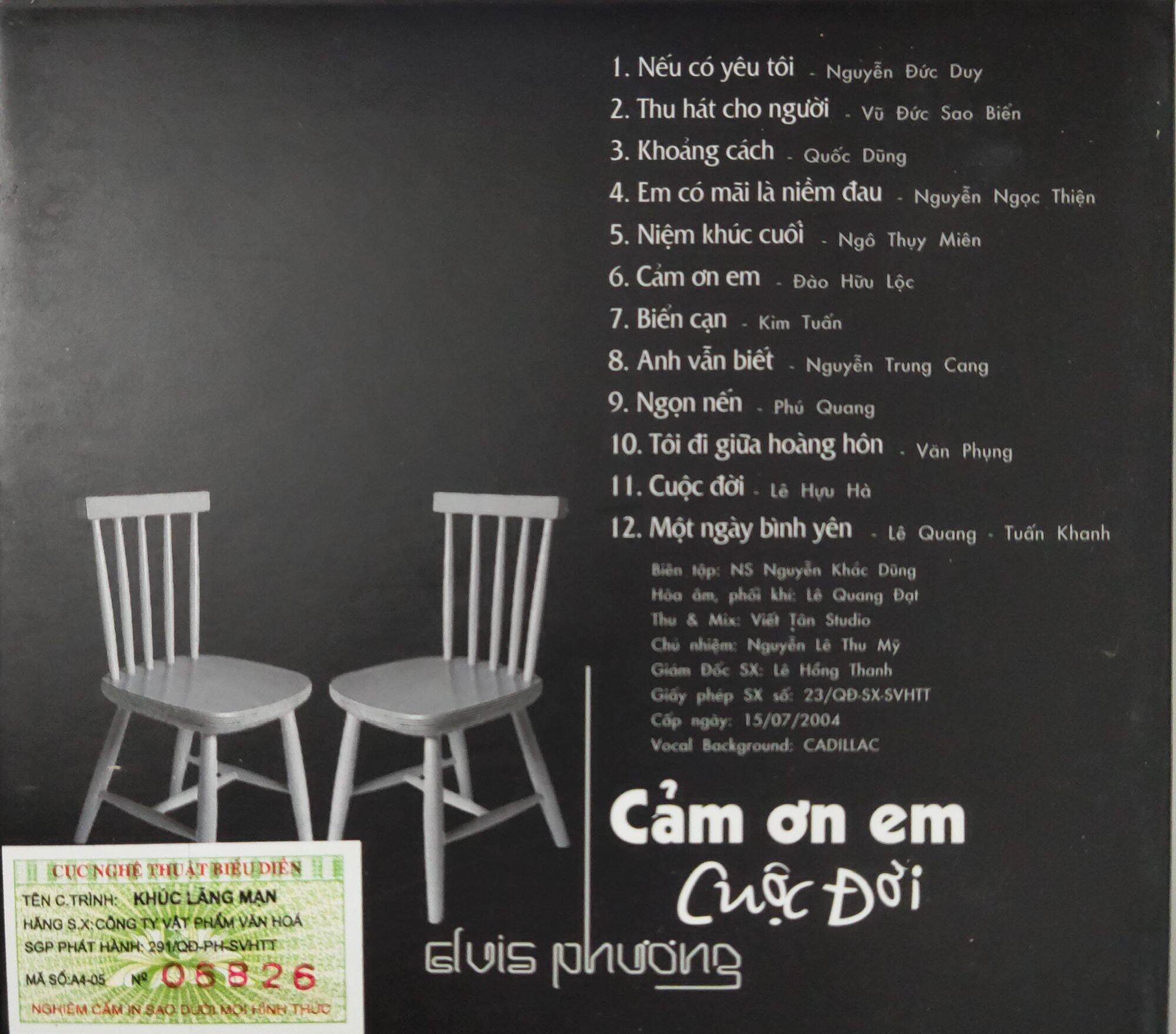Album Elvis Phương - Cảm Ơn Em Cuộc Đời